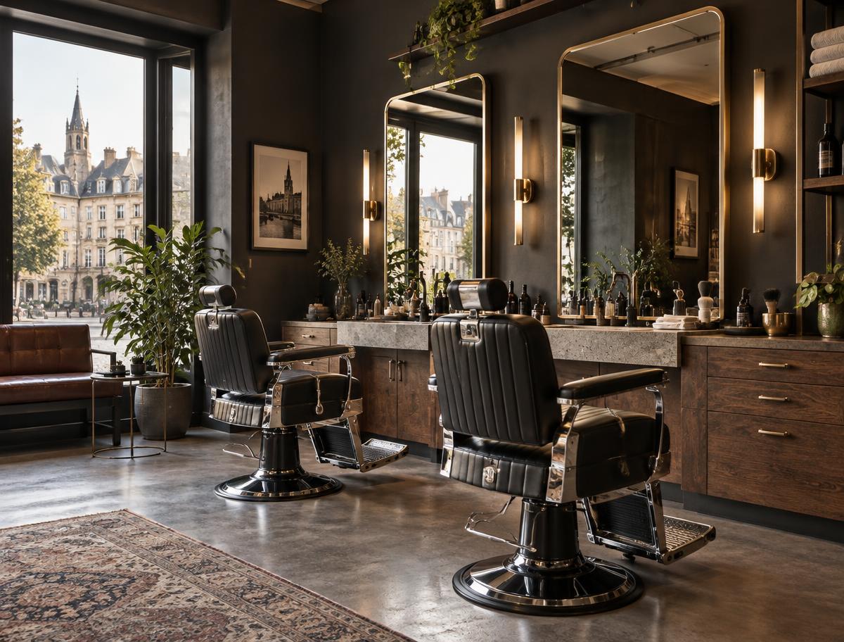 Sfeervolle moderne barbershop